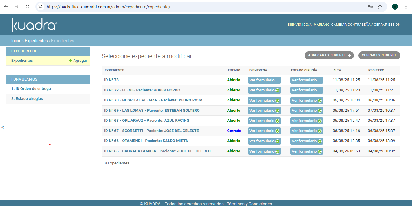 Captura pantalla Kuadra Captura pantalla Kuadra